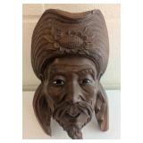 EHE035- Vintage Chinese Hand-Carved Wooden Mask