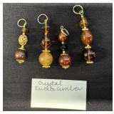 EHE101 - Myrna Lee Chang Crystal Lucite Amulet Pendant 