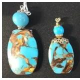 EHE110 - Myrna Lee Chang Bronzite Turquoise Pendant (2)