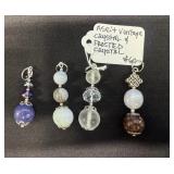 EHE115 - Myrna Lee Chang Assorted Vintage Crystal & Froted Crystal Pendants