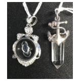 EHE119 - Myrna Lee Chang Crystal Pendants (2)