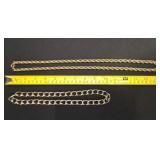 EHE149 - Myrna Lee Chang Pair Of Chunky Gold Toned Chains 