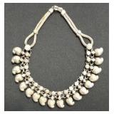 EHE150 - Myrna Lee Chang 15" Vintage Silver-Toned Necklace 