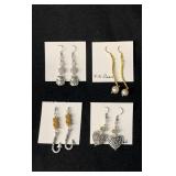 EHE174 - Myrna Lee Chang Fresh Water Pearl, Happy Cat, Hearts, & Makau Hook Earrings