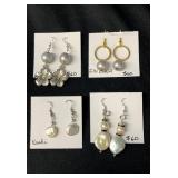 EHE175 - Myrna Lee Chang Two Sets Of Fresh Water Pearl, & Two Sets Of Keshi Pearl Earrings