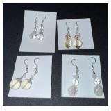 EHE201 Myrna Lee Chang Set of Four Crystal Earrings