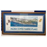 EHE329 - Rare Koa Framed Print of Oahu