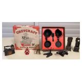 EHE403 Vintage Mini Metal Pots & Pans, Pencil Sharpeners & Other Items