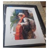 EHE427 - Pino "The Red Viola" Giclee on Canvas Hand Signed 1/500 With COA