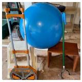 KVS037 - Miscellaneous Bundle -Step Stool, Exercise Ball, Folding Hand truck , Picker Upper