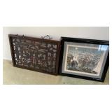 KVS053 - Print By Lao Si & Chinese Hand-Carved Wall Panel