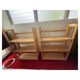 KVS096 Two Folding Wooden Shelves