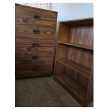 EFF018 - 5 Drawer Dresser and 3-Tier Bookshelf 