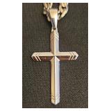 EFF191 - Silver Cross and Chain 