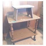 EFF201 Two-Tiered Portable Wooden Table