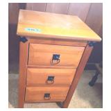 EFF202 Three-Drawer Wooden Nightstand