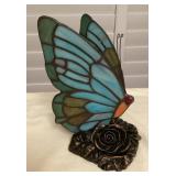 MHH016 Tiffany Style Light Blue Stained Glass Table Lamp New