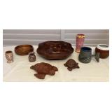 MHH029 Hawaiian Tiki Mugs, Monkey Pod Wood Bowls, Turtles & More!