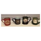 MHH033 Four Ceramic Art Pottery Mugs