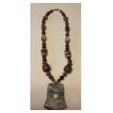 MHH041 Polished Stone Beaded Necklace 
