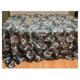 MHH059 Large Vintage Hawaiian Print Barkcloth Patchwork Quilt 