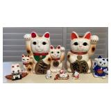 MHH105 Collection Of Maneki Neko Lucky Cats