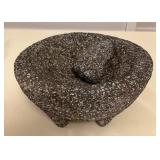 MHH132 Molcajete Lava Rock Stone Mortar & Pestle 