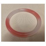 MHH154 Pink & White Jade Bangle Bracelet New