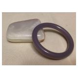 MHH176 Lavender Jade Bangle Bracelet New