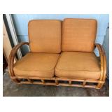 ETS025 - Vintage Rattan Loveseat 