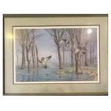 ETS033 Limited Edition Print 263/950 Backwater Hideaway-Wood Ducks By David A. Maass