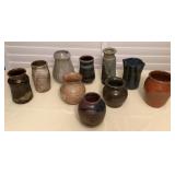 MMC051 Ten Art Pottery Ceramic Vases