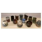 MMC053 Thirteen Art Pottery Ceramic Vases