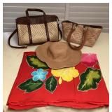 MMC074 Natural Fiber Woven Bags, Sun Hat & Pareo