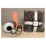 MMC078 Plush Blanket, Mood Light/Clock, Pier 1 Reed Diffuser, Candle & More!