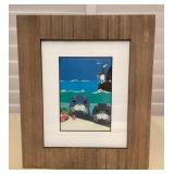 MMC087 Framed Picture Of Monk Seals By Rosalie Prussing 
