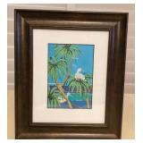MMC092 Framed Picture Of Two Seabirds By Rosalie Prussing 