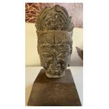 KKS051 - Guanyin Buddha statue sculpture with solid stone base 