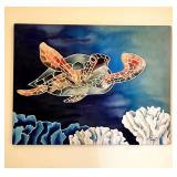 KKS108- Marti Wiese Rounds Batik Turtle Artwork 