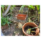 KKS146- Tiny Garden Bench Decor With Potted Plants 