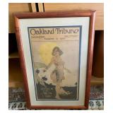 AKC021 - Collectible Koa Framed Magazine Cover "Oakland Tribune" Atolls of the Sun