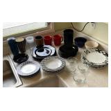 AKC038 - Patterned Dinnerware, Bowls, Mugs, Pyrex and More