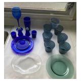 AKC044 - Cobalt Blue Glassware, Vintage Drinking Glasses & More