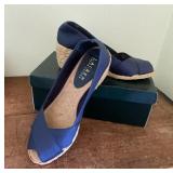 AKC053 - Pair of Lauren Ralph Lauren Cecilia Shantung Wedge Espadrille Casual Heels 