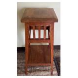 AKC065 Beautiful Heavy Koa? Vintage Plant Stand / End Table w/ A Lot of Character