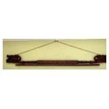 AKC085 - Vintage 48" Handcrafted Indonesian Carved Wood Hanger 
