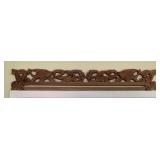 AKC086 - Vintage Ornate Hand-Carved Indonesian Wooden Tapestry Hanger