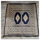 AKC098 Pakistani Bokrara Style Inspired Geometric Design Rug 36" x 37"