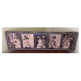 AKC112 - Set of Early 20th Century Five Back-and-White Photographs of Women in Antique Frame
