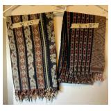 AKC137 - Pair of Vintage Idonesian Ikat Textiles - Wall Hangings or Table Runners